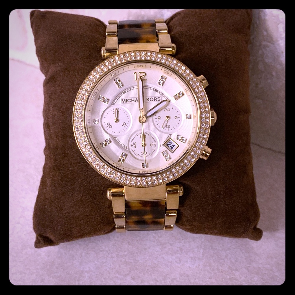 Michael Kors Tortoise/Gold Watch